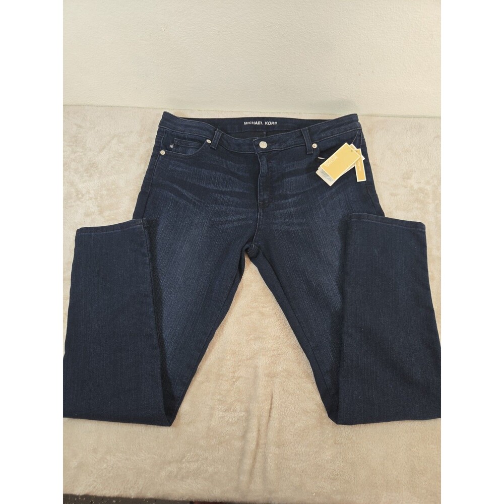 Women's Michael Kors Jeans Midnight Wash Wash Stretch Size 12 29Inseam NWT